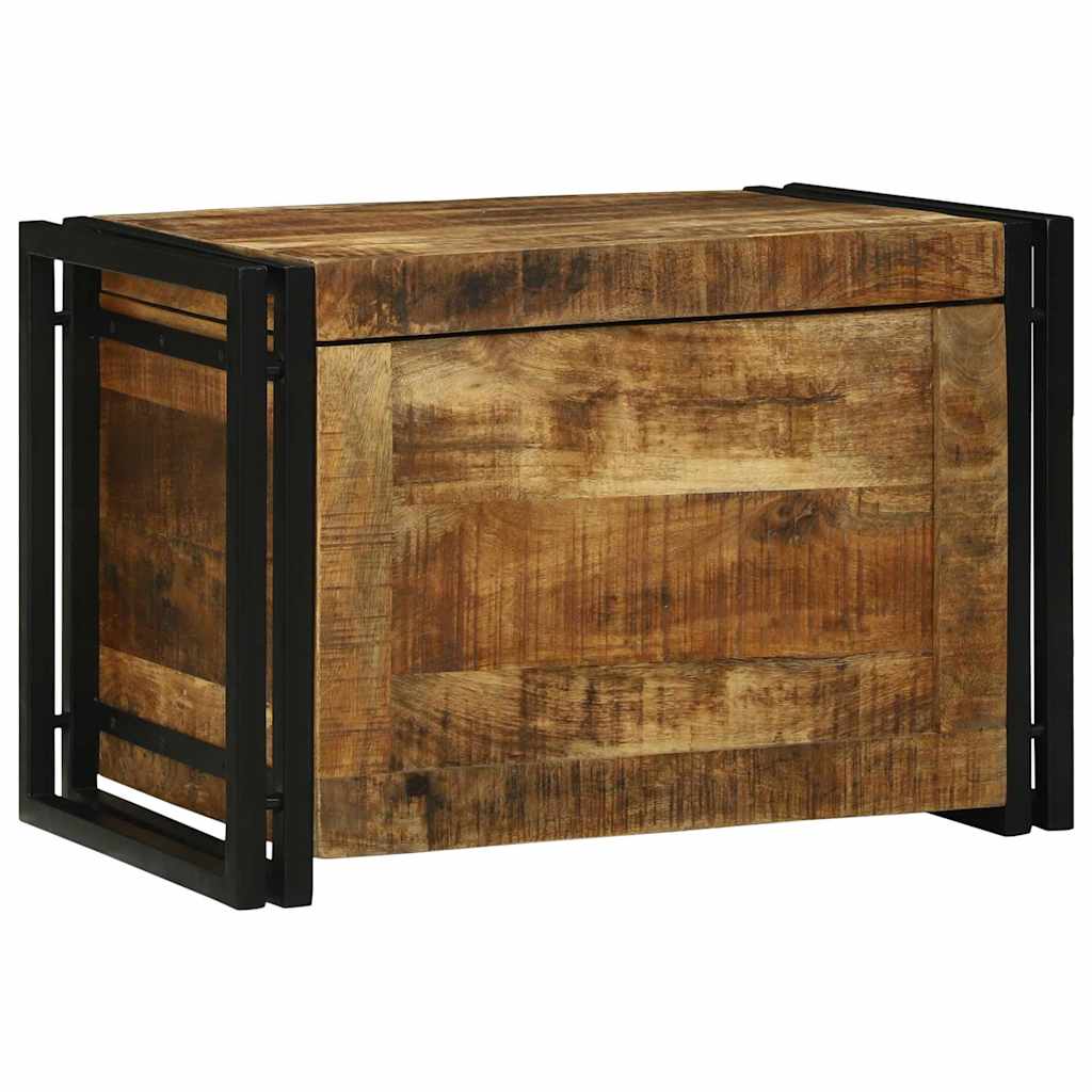 Opbergbox Bruin en zwart 60 x 40 x 41 cm Massief Mango Hout is nu te koop bij PeponiXL, paradijselijk wonen!