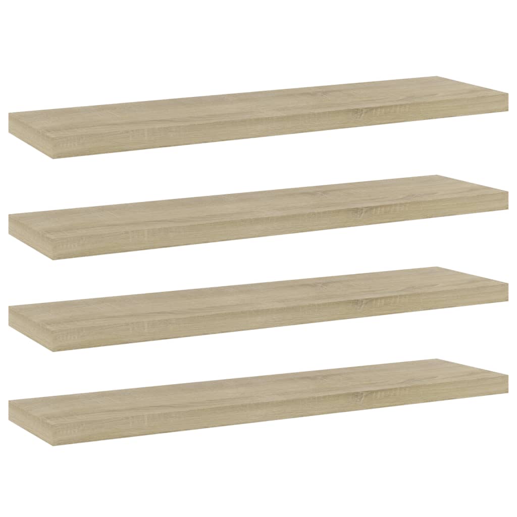 Wandschappen 4 st 40x10x1,5 cm bewerkt hout sonoma eikenkleurig is nu te koop bij PeponiXL, paradijselijk wonen!
