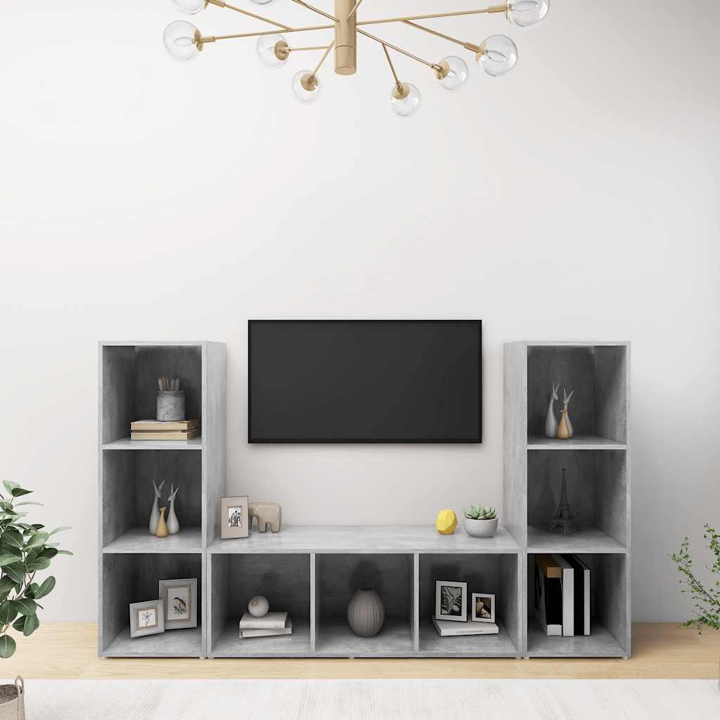 | TV-kast | 3 pcs 37 x 35 x 107,5 cm is nu te koop bij PeponiXL, paradijselijk wonen!