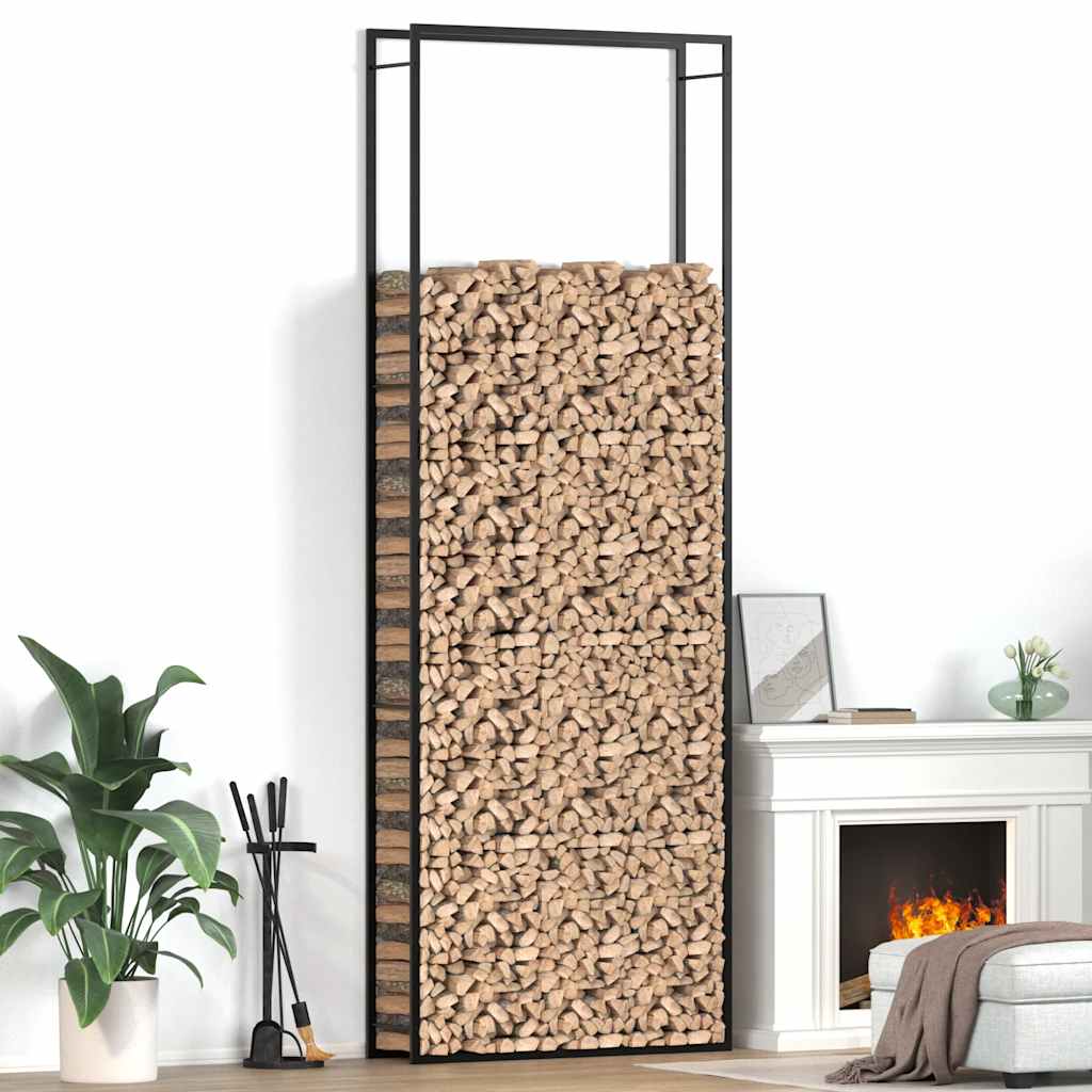 Haardhoutrek 110x28x312 cm staal matzwart is nu te koop bij PeponiXL, paradijselijk wonen!