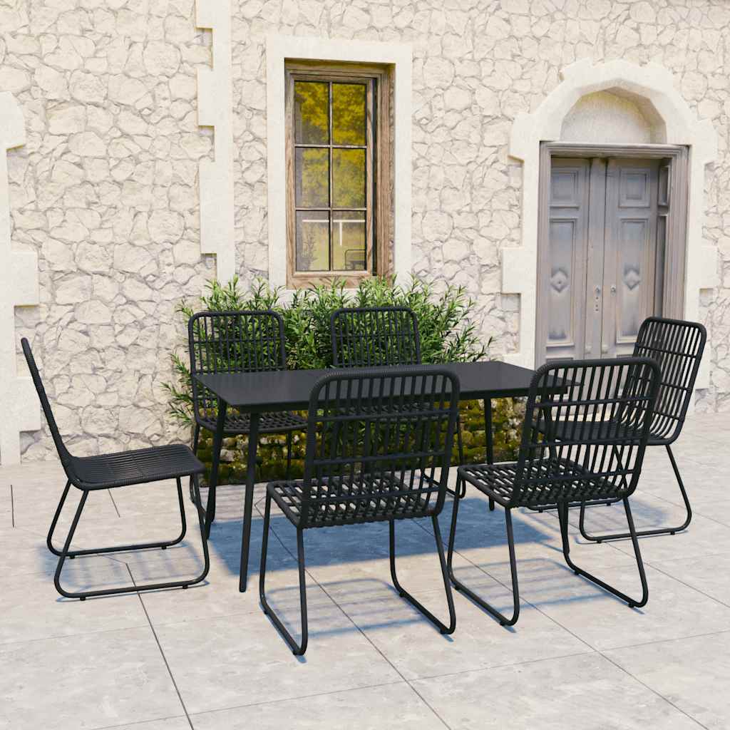 7-delige Tuinset poly rattan en glas is nu te koop bij PeponiXL, paradijselijk wonen!