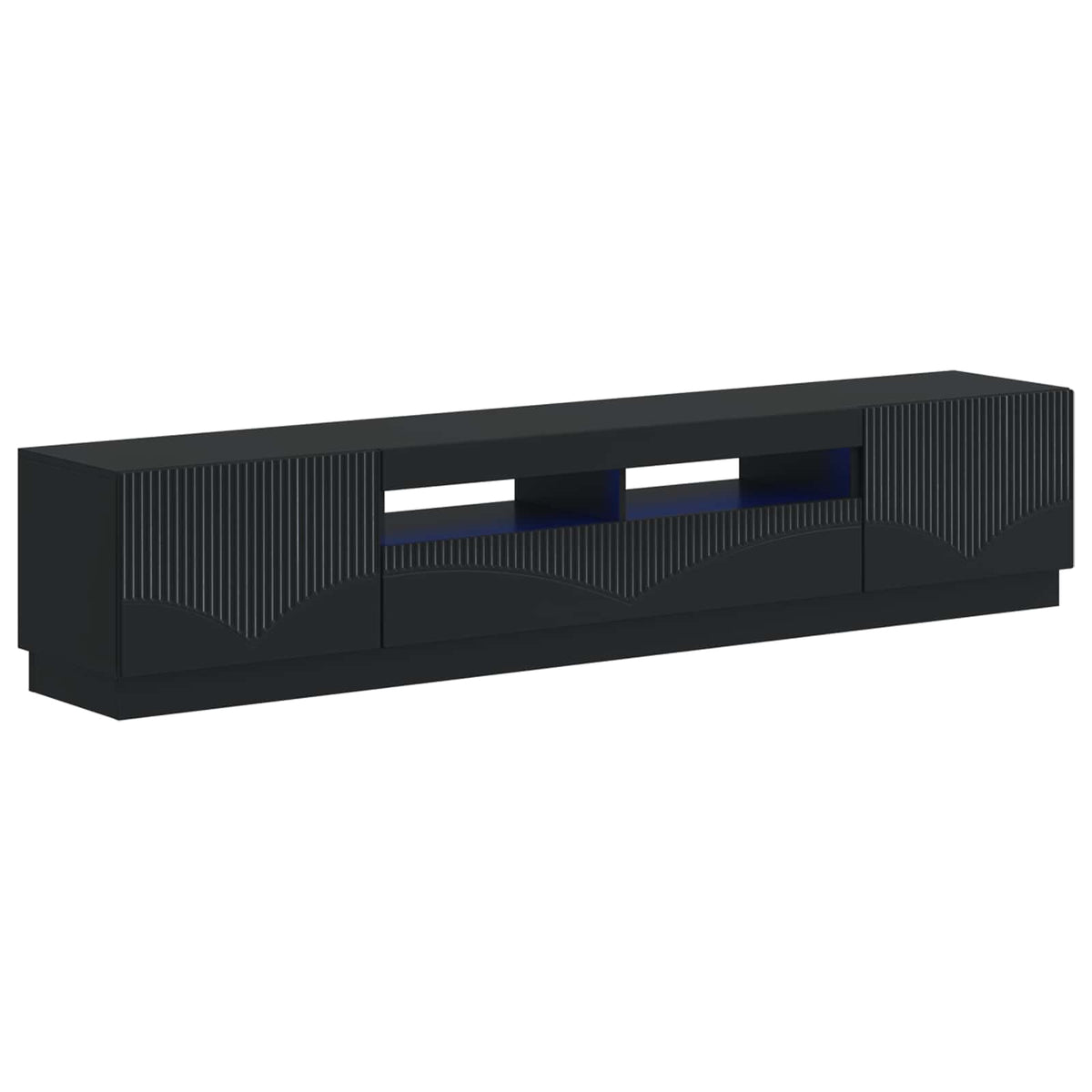 5-delige LED TV-kast Zwart Bewerkt hout is nu te koop bij PeponiXL, paradijselijk wonen!