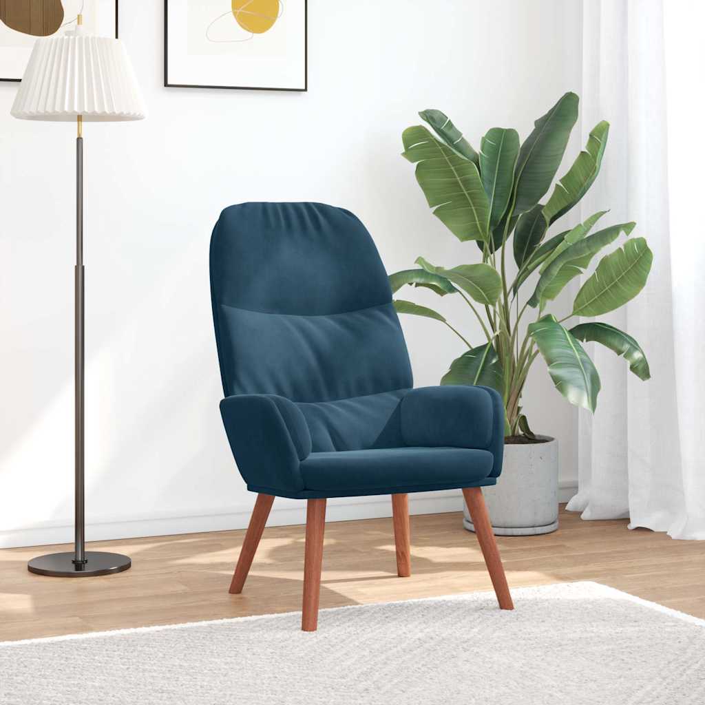 Relaxstoel fluweel blauw is nu te koop bij PeponiXL, paradijselijk wonen!