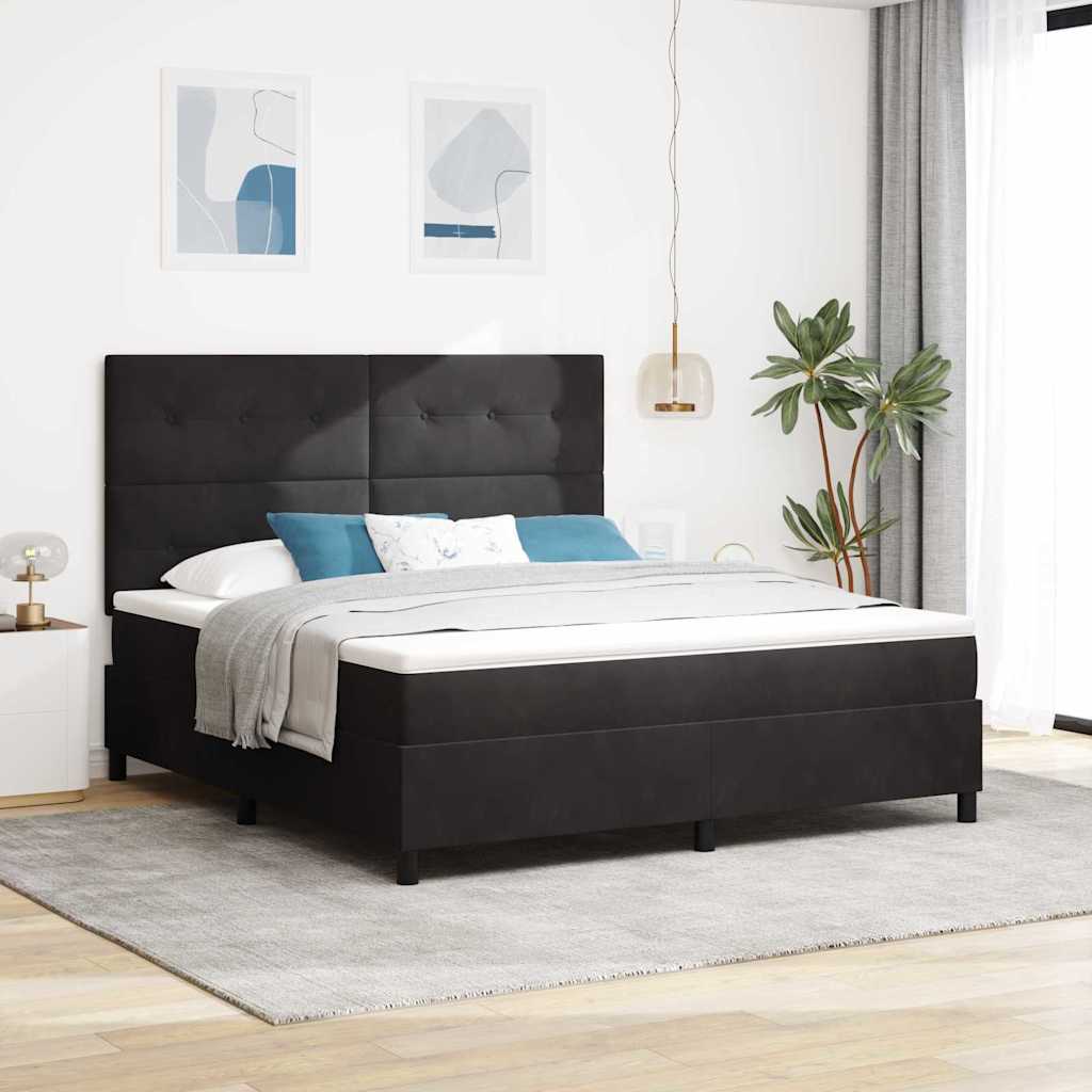 Boxspringbed met matras Zwart 180 x 200 cm Fluweel is nu te koop bij PeponiXL, paradijselijk wonen!