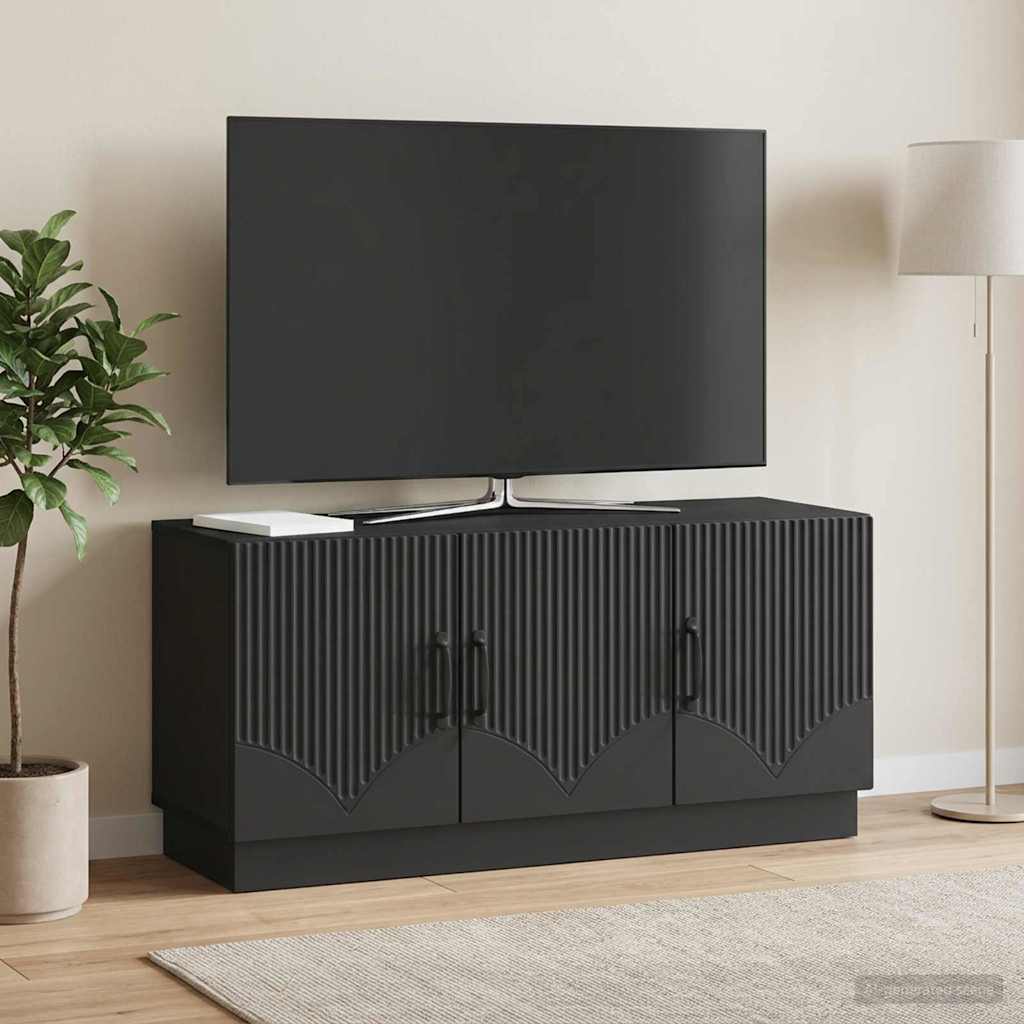 TV-kast Zwart 99 x 34,5 x 47 cm Bewerkt hout is nu te koop bij PeponiXL, paradijselijk wonen!
