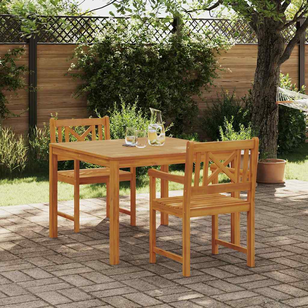 Tuin eettafelset 3 pcs Bruin Massief acaciahout is nu te koop bij PeponiXL, paradijselijk wonen!