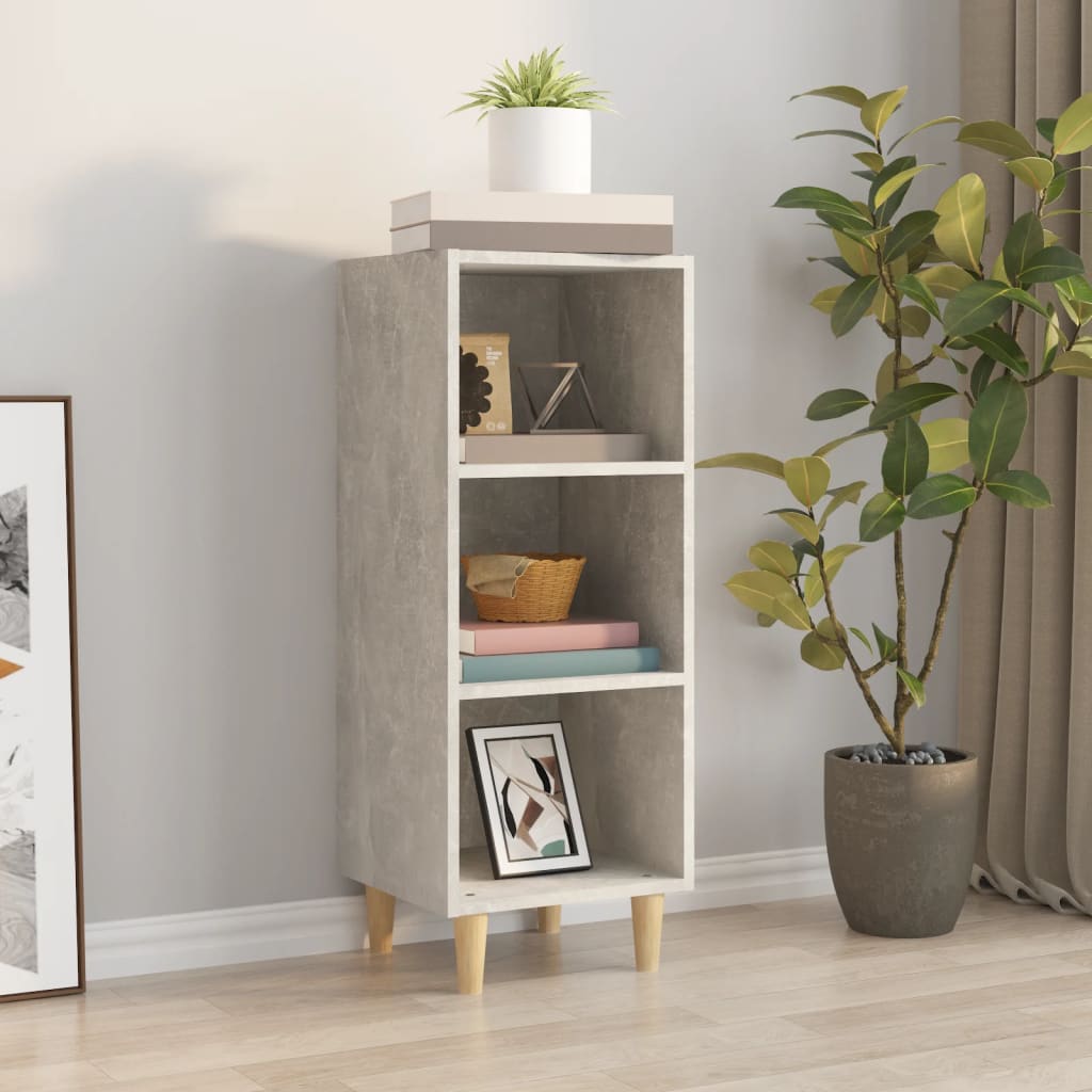 Dressoir 34,5x32,5x90 cm bewerkt hout betongrijs is nu te koop bij PeponiXL, paradijselijk wonen!