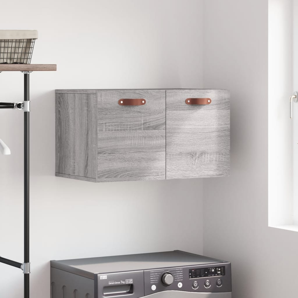Wandkast 60x36,5x35 cm bewerkt hout grijs sonoma eikenkleurig is nu te koop bij PeponiXL, paradijselijk wonen!