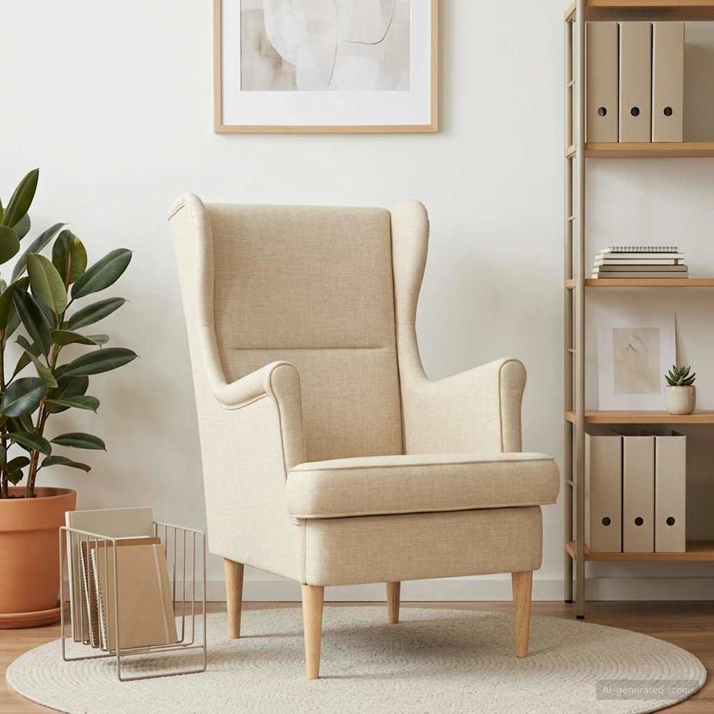Fauteuil Crème Stof is nu te koop bij PeponiXL, paradijselijk wonen!