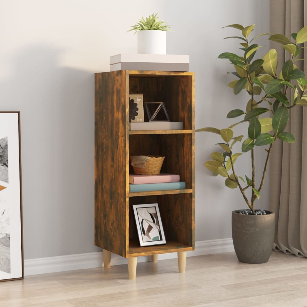 Dressoir 34,5x32,5x90 cm bewerkt hout gerookt eikenkleurig is nu te koop bij PeponiXL, paradijselijk wonen!