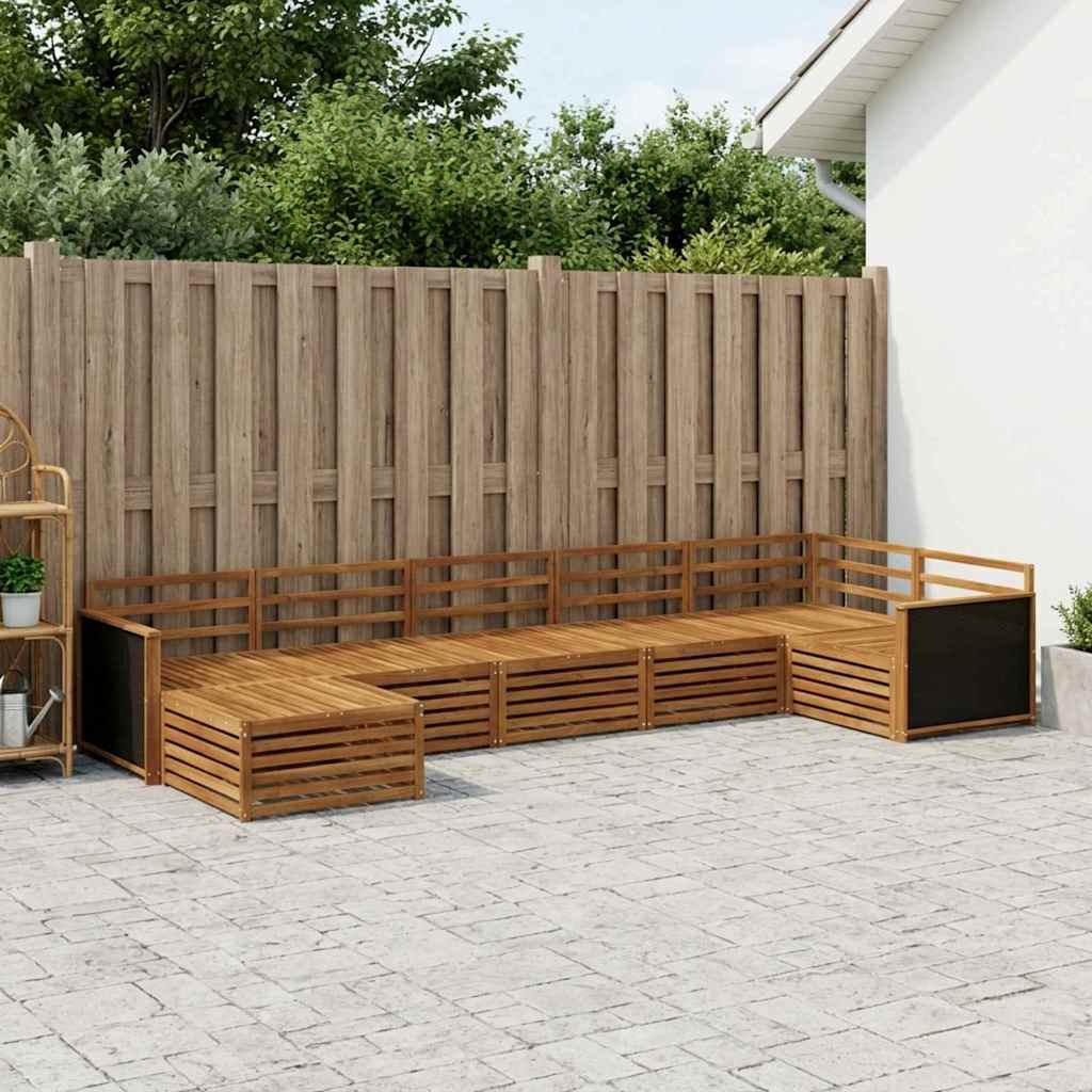 Buiten bankenset 7 pcs Naturel is nu te koop bij PeponiXL, paradijselijk wonen!