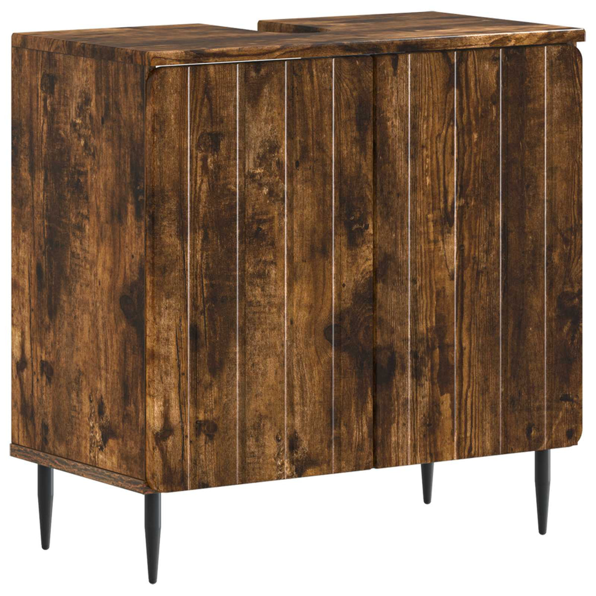 Badkamer wastafelkast ZWOLLE Gerookt eiken 59,5 x 31,5 x 59 cm is nu te koop bij PeponiXL, paradijselijk wonen!