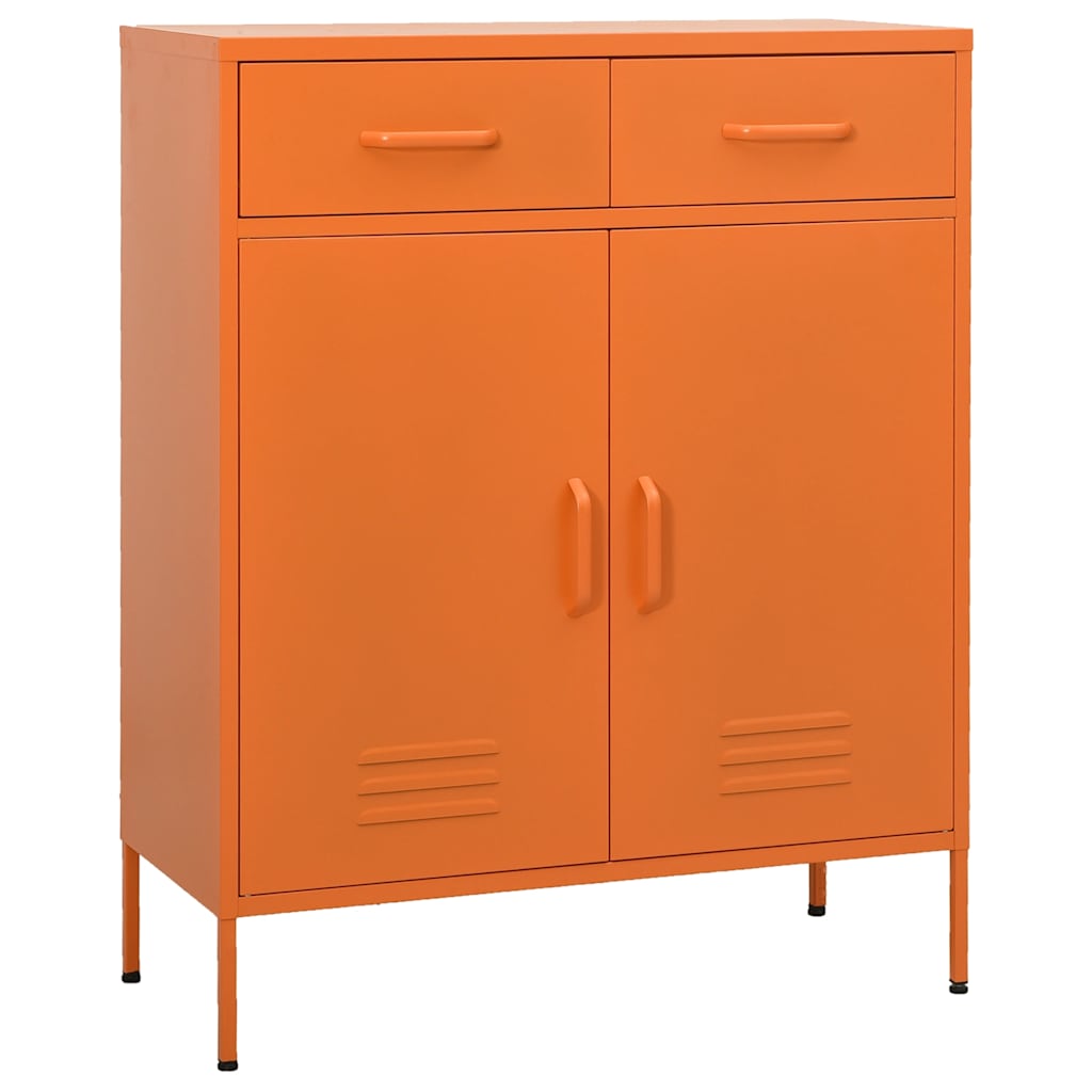 Opbergkast 80x35x101,5 cm staal oranje is nu te koop bij PeponiXL, paradijselijk wonen!
