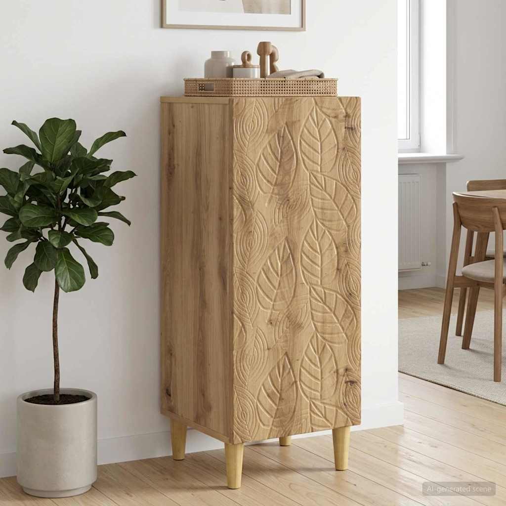 Dressoir Artisanaal eiken 33 x 34,5 x 90 cm Bewerkt hout is nu te koop bij PeponiXL, paradijselijk wonen!
