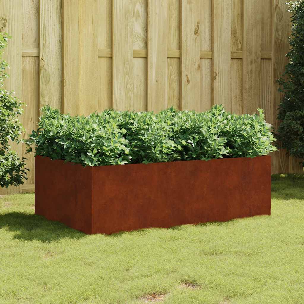 Plantenbak verhoogd 120x80x40 cm cortenstaal is nu te koop bij PeponiXL, paradijselijk wonen!