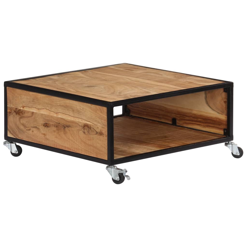 Salontafel 70x70x32 cm massief acaciahout is nu te koop bij PeponiXL, paradijselijk wonen!