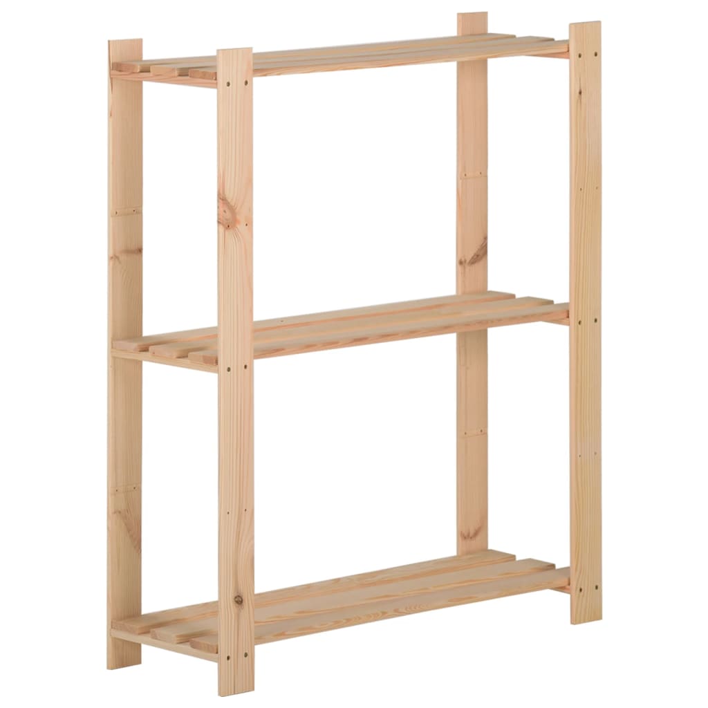 Opbergrek 3-laags 60x28,5x90 cm massief grenenhout is nu te koop bij PeponiXL, paradijselijk wonen!