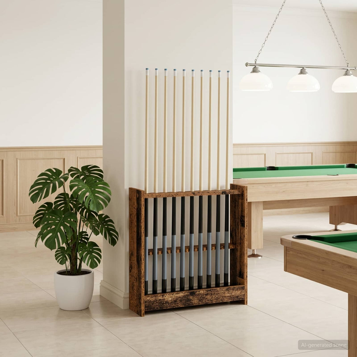 Biljartkeu standaard Bewerkt hout 60 x 20 x 57 cm Oud hout is nu te koop bij PeponiXL, paradijselijk wonen!
