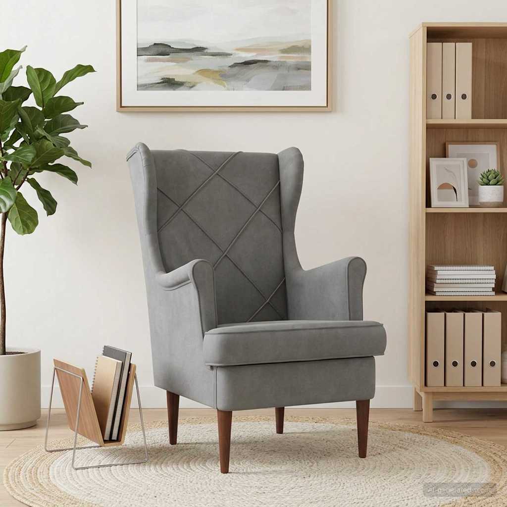 Fauteuil Donkergrijs Fluweel is nu te koop bij PeponiXL, paradijselijk wonen!