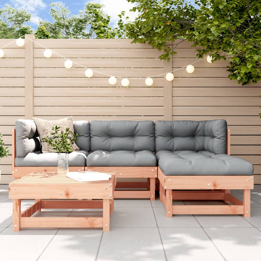 5-delige Loungeset massief douglashout is nu te koop bij PeponiXL, paradijselijk wonen!