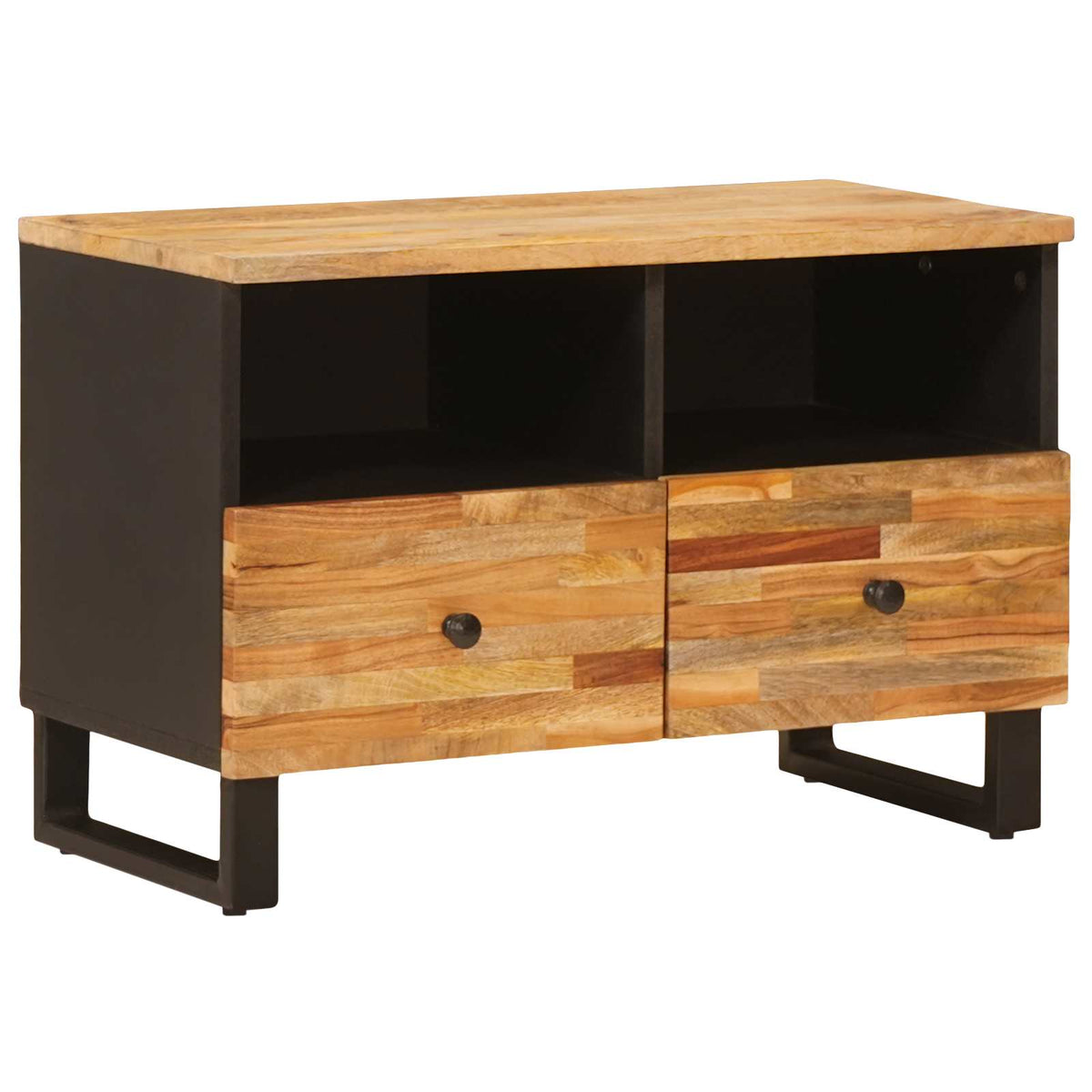 TV-kast met opslag Bruin 70 x 33 x 46 cm Massief Mango Hout is nu te koop bij PeponiXL, paradijselijk wonen!