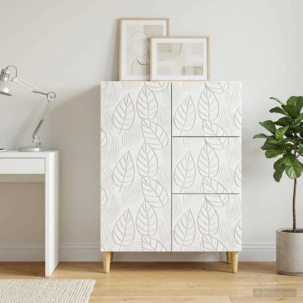Dressoir Wit 66 x 34,5 x 90 cm Bewerkt hout is nu te koop bij PeponiXL, paradijselijk wonen!