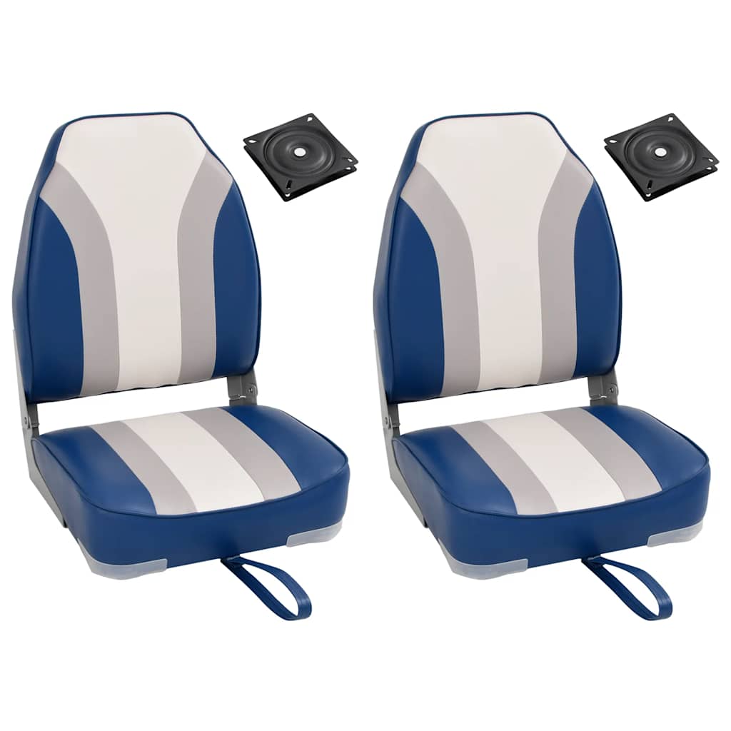 Bootstoelen inklapbaar 2 st met hoge rugleuning is nu te koop bij PeponiXL, paradijselijk wonen!