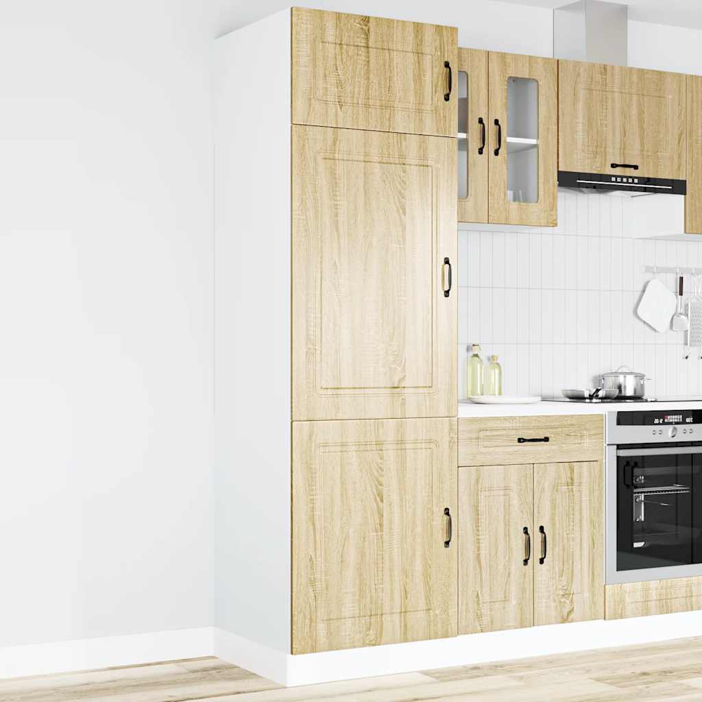 Keukenkast Kalmar bewerkt hout sonoma eikenkleurig is nu te koop bij PeponiXL, paradijselijk wonen!