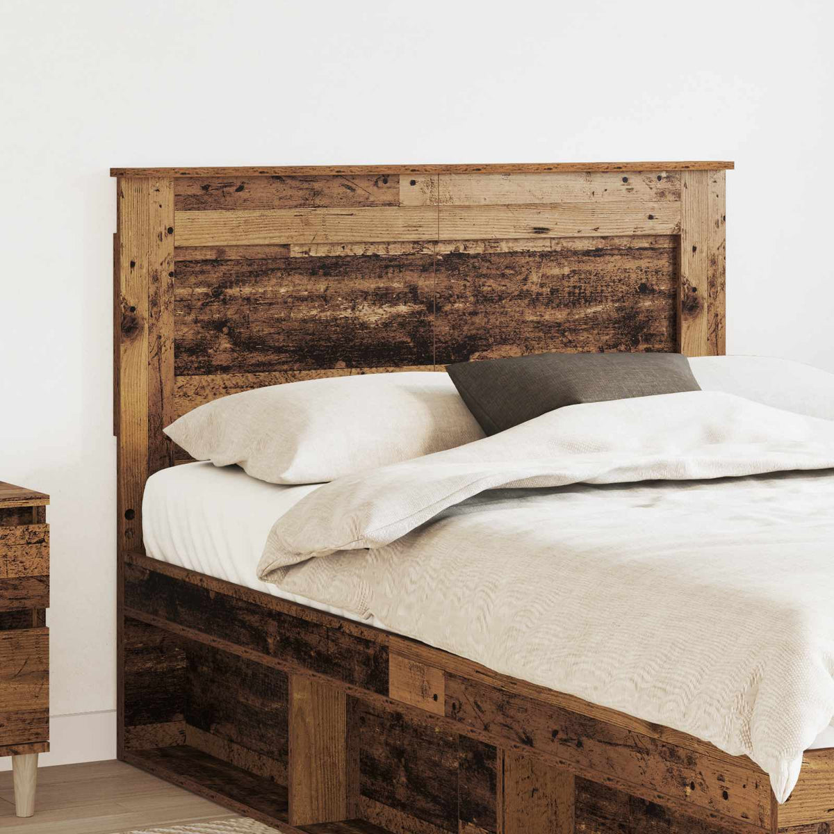 Hoofdbord met hoofdeinde Oud Hout 135 cm Bewerkt hout is nu te koop bij PeponiXL, paradijselijk wonen!
