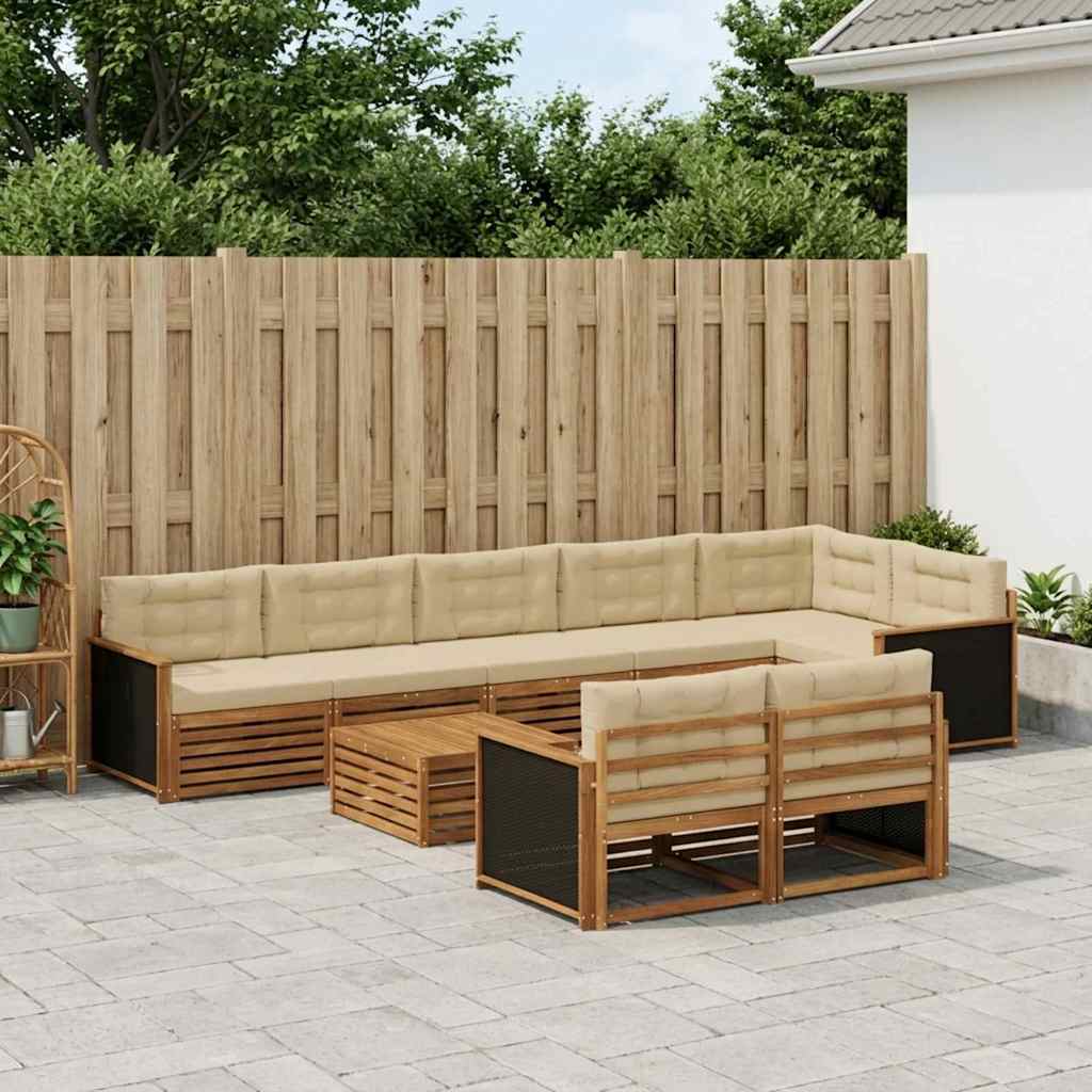 Buiten bankenset met kussen 9 pcs is nu te koop bij PeponiXL, paradijselijk wonen!
