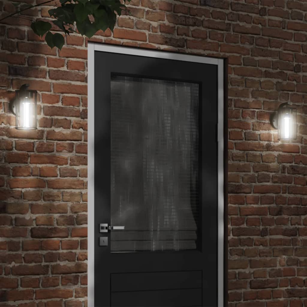 Buitenwandlampen 2 st roestvrij staal zwart is nu te koop bij PeponiXL, paradijselijk wonen!