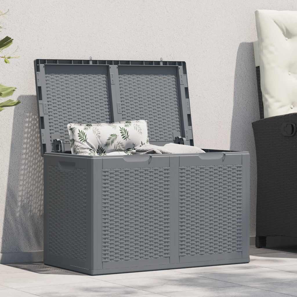Tuinbox 180 L PP rattan grijs is nu te koop bij PeponiXL, paradijselijk wonen!