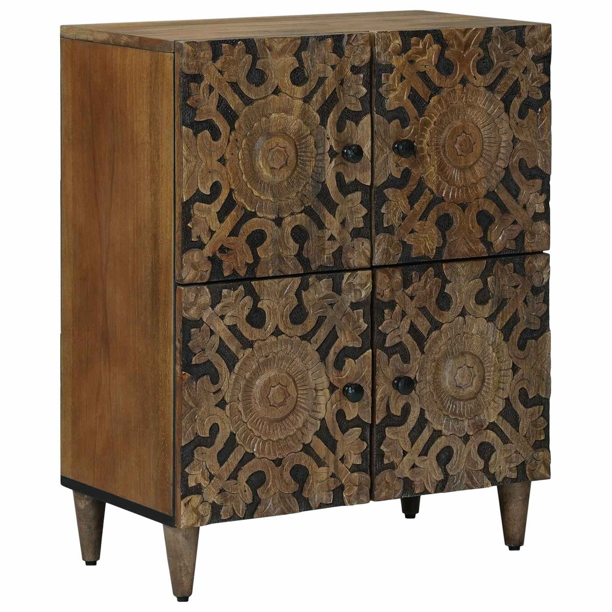 Dressoir met opslag Bruin 60 x 33,5 x 75 cm Massief Mango Hout is nu te koop bij PeponiXL, paradijselijk wonen!