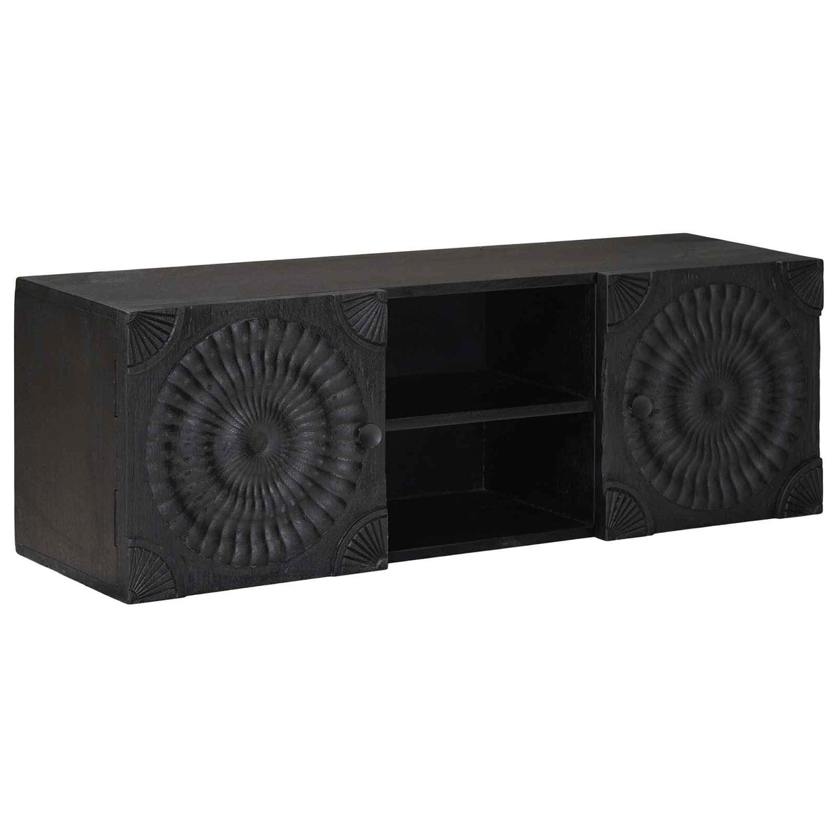 TV-kast met plank met opslag met de deur Zwart 105 x 30 x 35 cm is nu te koop bij PeponiXL, paradijselijk wonen!