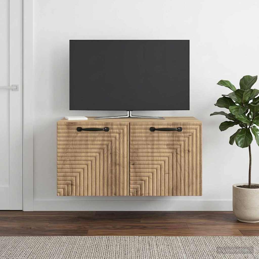 Wandbeugel TV-kast Artisanaal eiken 59,5 x 41 x 30 cm is nu te koop bij PeponiXL, paradijselijk wonen!