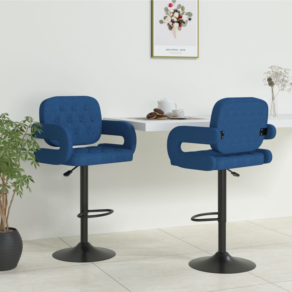 Barkrukken 2 st stof blauw is nu te koop bij PeponiXL, paradijselijk wonen!
