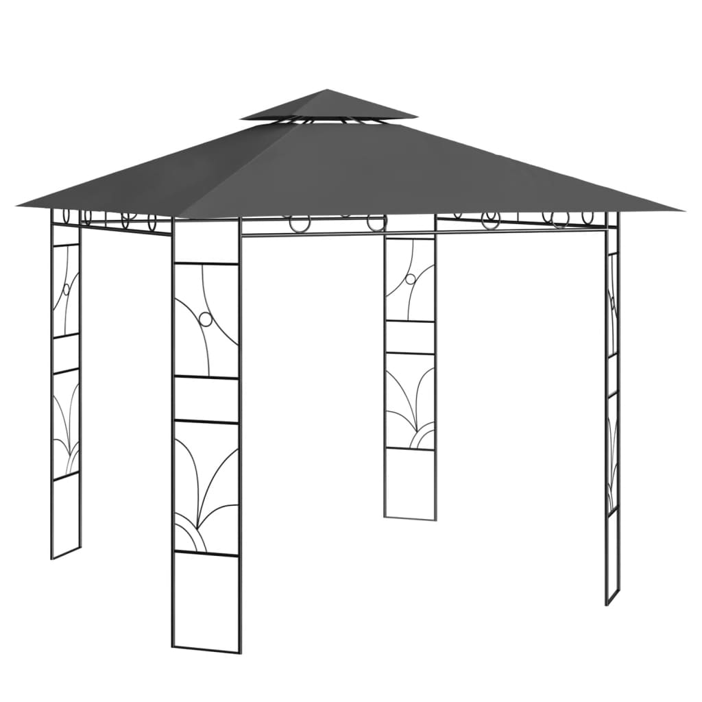 Prieel 160 g/m² 3x3x2,7 m antracietkleurig is nu te koop bij PeponiXL, paradijselijk wonen!