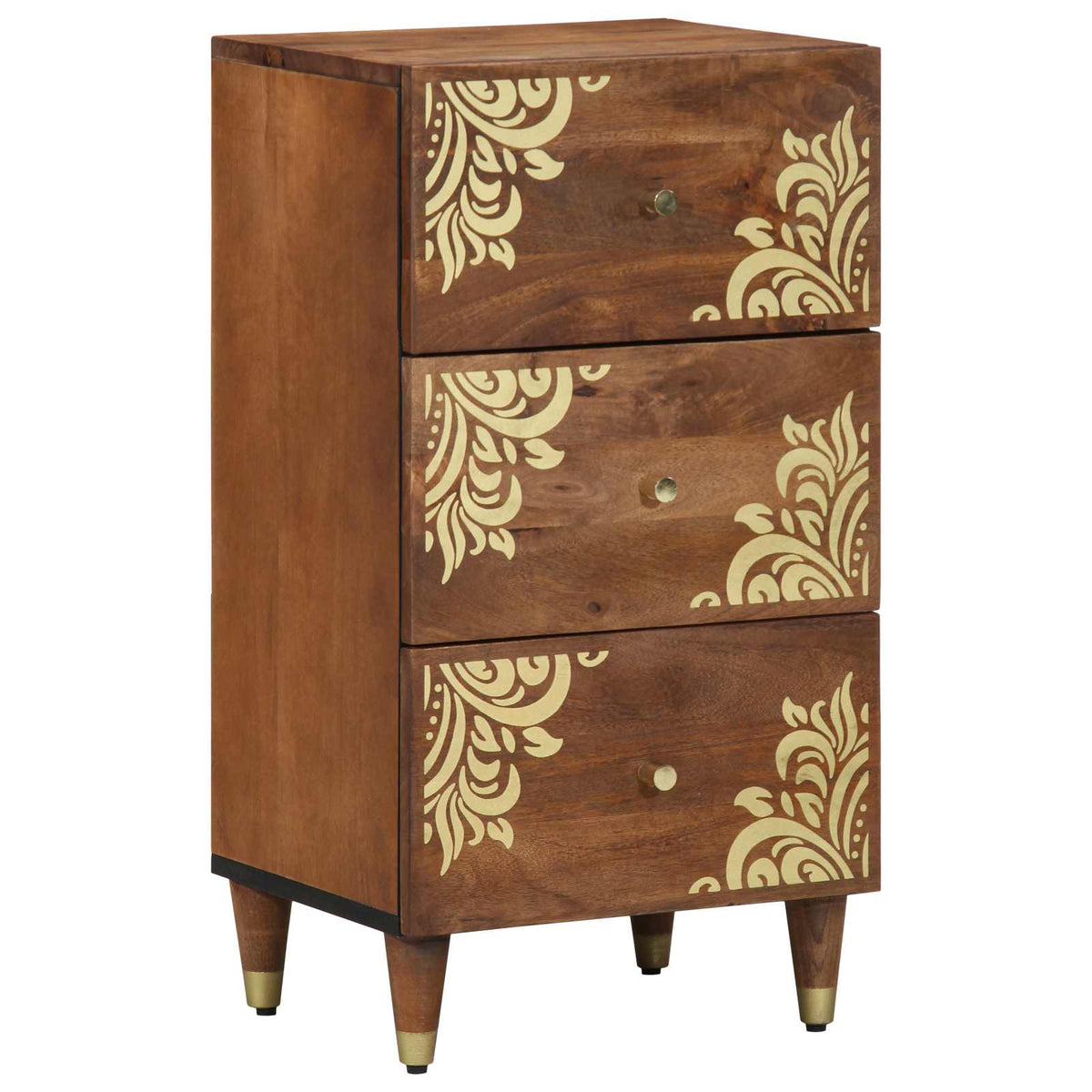 Dressoir met lade Bruin 40 x 33 x 75 cm Massief Mango Hout is nu te koop bij PeponiXL, paradijselijk wonen!