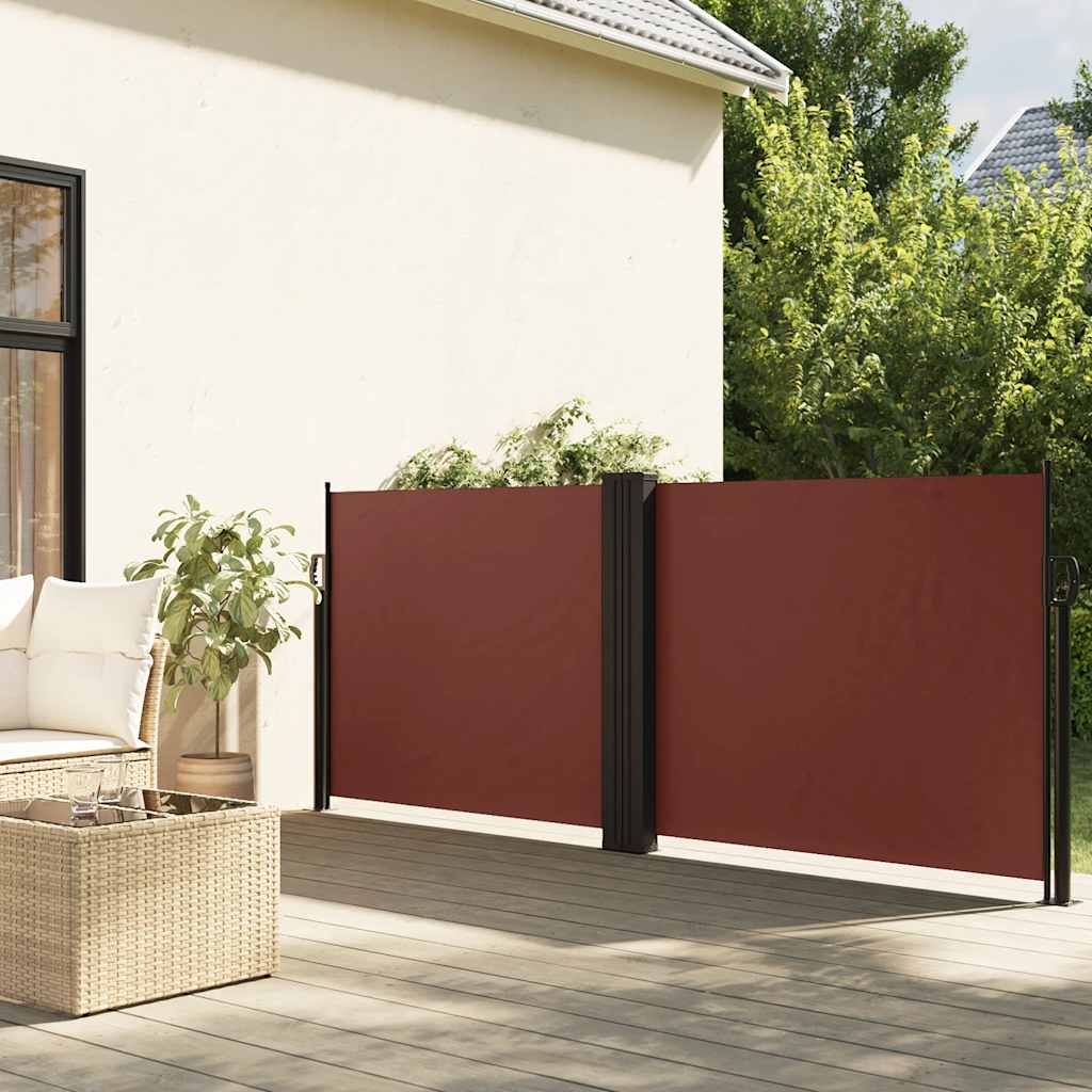 Windscherm uittrekbaar 120x1000 cm bruin is nu te koop bij PeponiXL, paradijselijk wonen!