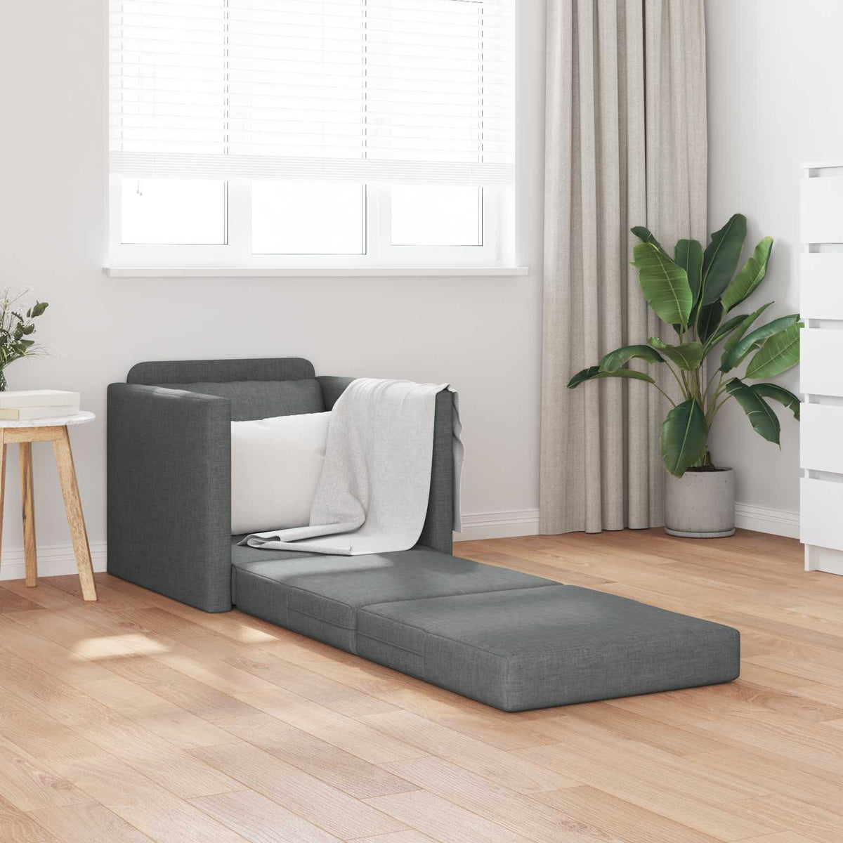 Slaapbank 60cm Donkergrijs Stof is nu te koop bij PeponiXL, paradijselijk wonen!