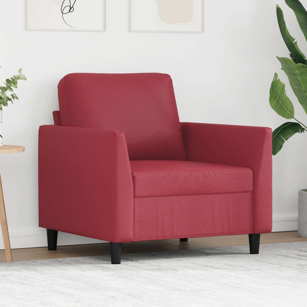 Fauteuil 60 cm kunstleer wijnrood is nu te koop bij PeponiXL, paradijselijk wonen!