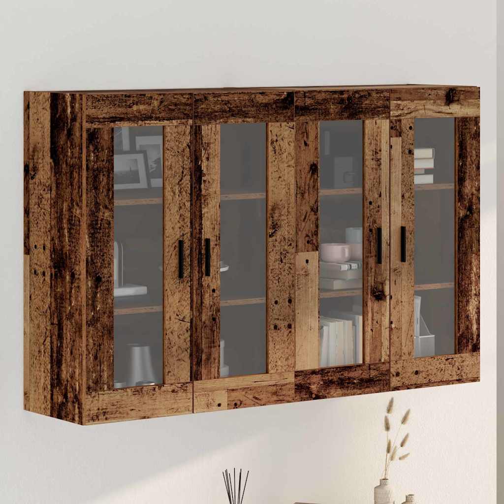 Wandgemonteerde Kasten 2 pcs Oud hout 69,5 x 34 x 90 cm is nu te koop bij PeponiXL, paradijselijk wonen!