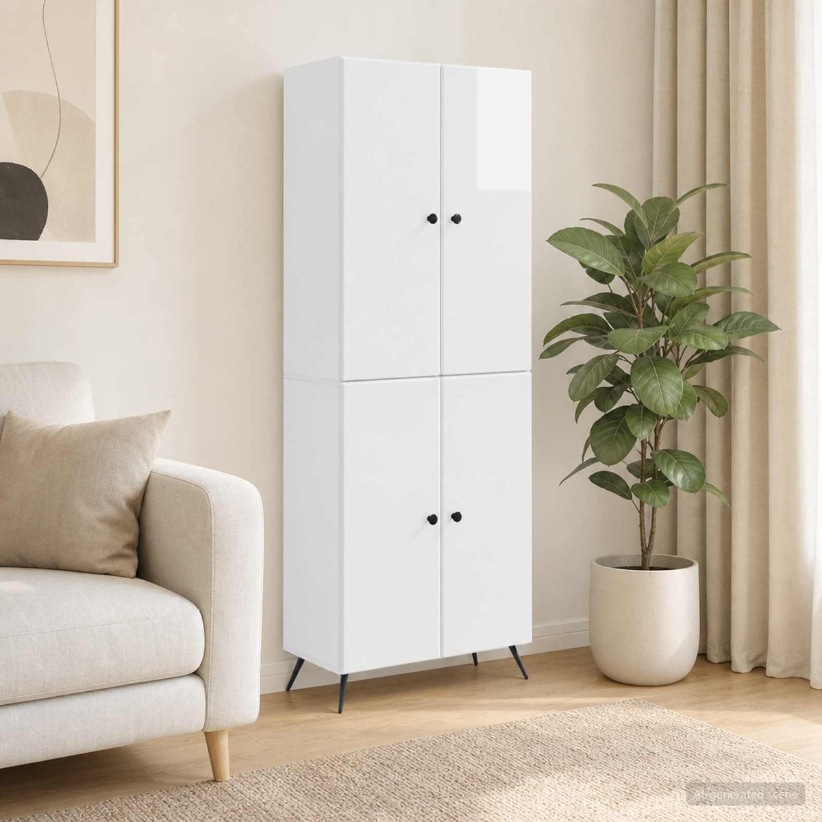 Kastenset 2 pcs Hoogglans Wit Bewerkt hout is nu te koop bij PeponiXL, paradijselijk wonen!