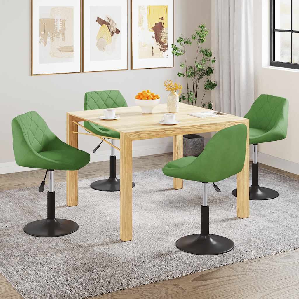 Eetkamerstoelen draaibaar 4 st fluweel lichtgroen is nu te koop bij PeponiXL, paradijselijk wonen!