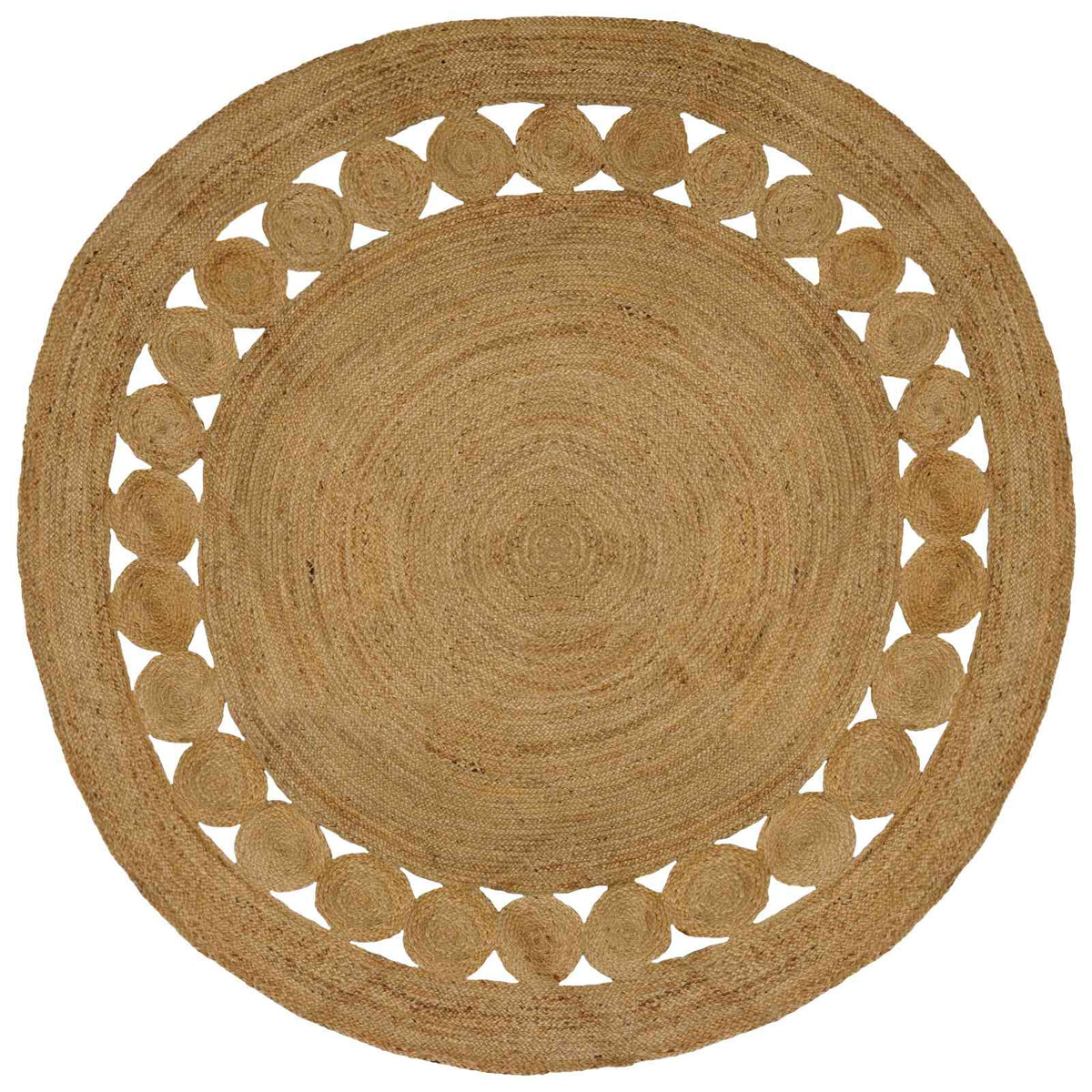 Tapijt Naturel Ø 240 cm Jute is nu te koop bij PeponiXL, paradijselijk wonen!
