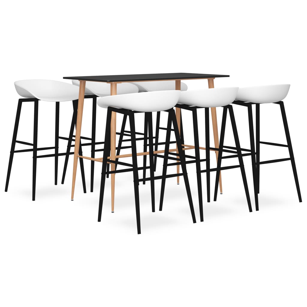 7-delige Barset zwart en wit is nu te koop bij PeponiXL, paradijselijk wonen!