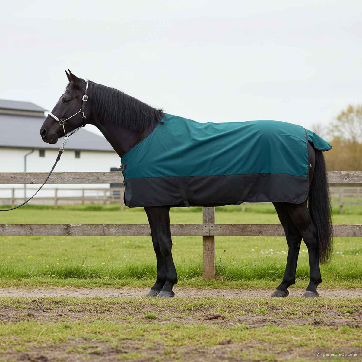 Paardendeken Donkergroen en Zwart 115 cm Polyester is nu te koop bij PeponiXL, paradijselijk wonen!