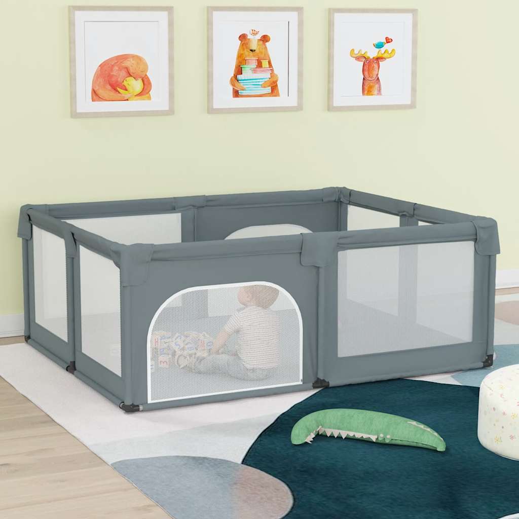 Babybox met 2 deuren oxford stof lichtgrijs is nu te koop bij PeponiXL, paradijselijk wonen!