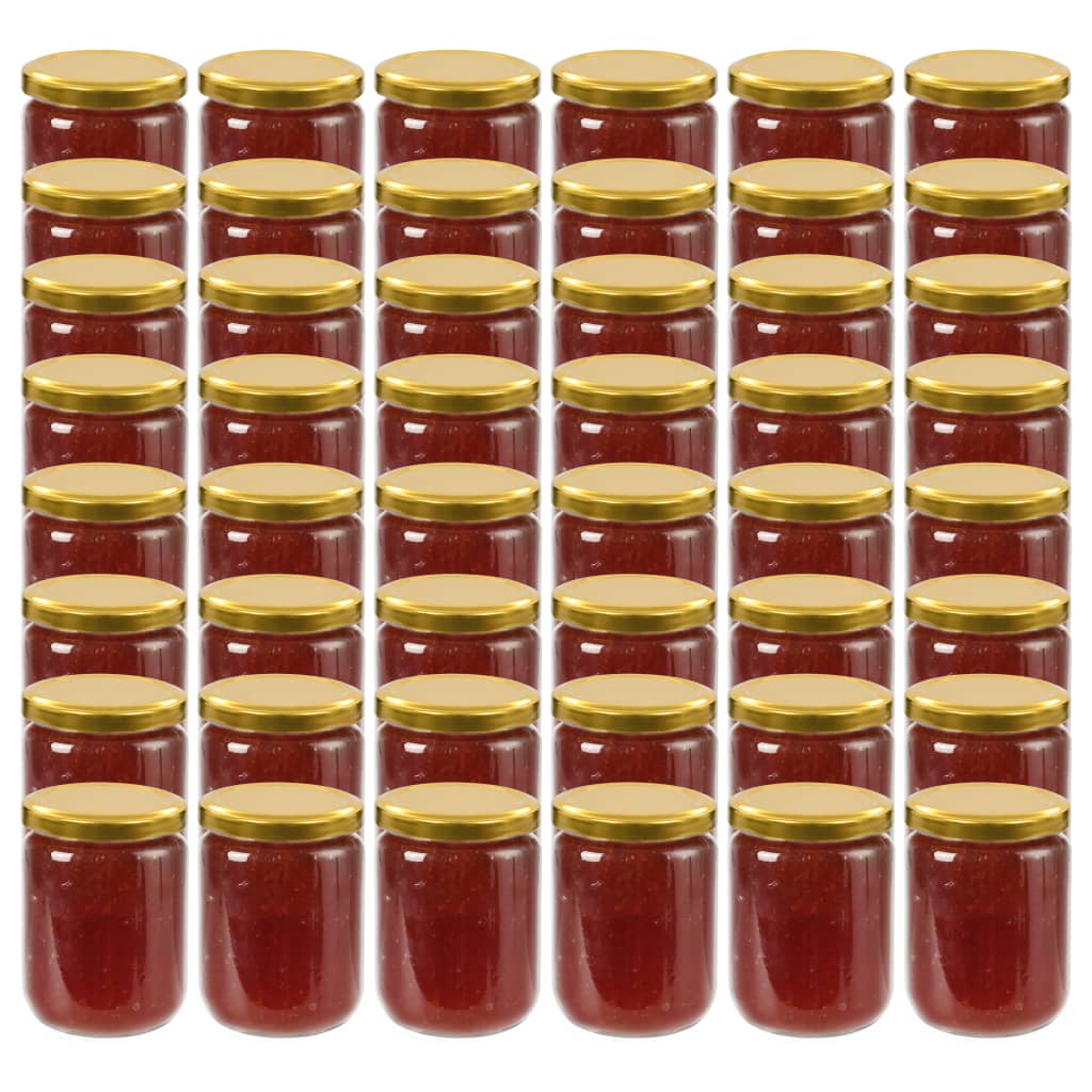 Jampotten met goudkleurige deksels 48 st 230 ml glas is nu te koop bij PeponiXL, paradijselijk wonen!