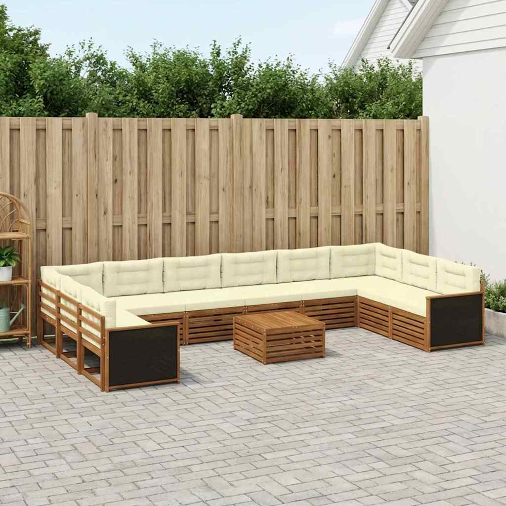 Sofa-Sets met kussen 11 pcs Massief Acaciahout is nu te koop bij PeponiXL, paradijselijk wonen!